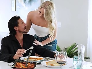 big cock, blonde, deepthroat, handjob, hd